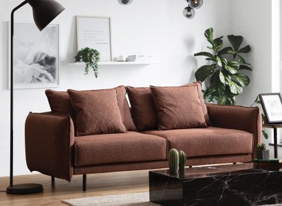 Wohnzimmer Sofa Couch Möbel Einrichtung Couch braun Sofas Couches neu